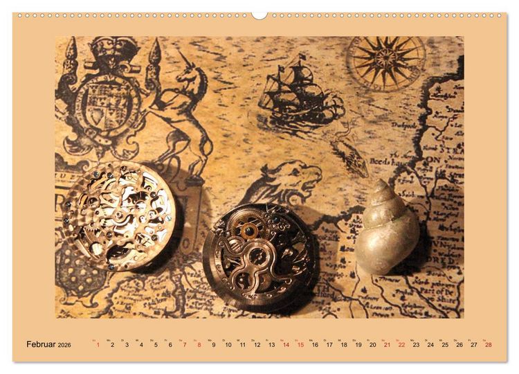 Produktbild: Uhr-Werk-Kunst (Wandkalender 2026 DIN A2 quer), CALVENDO Monatskalender