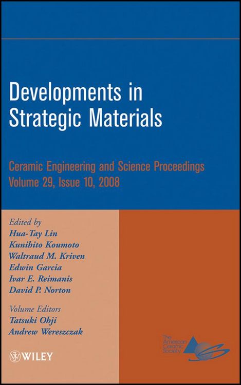 Produktbild: Developments in Strategic Materials, Volume 29, Issue 10