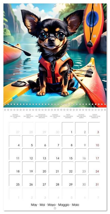 Produktbild: Outdoor adventure with an AI-Chihuahua (Wall Calendar 2026 12 &times; 12 Inch) CALVENDO 12 Month Wall Calendar