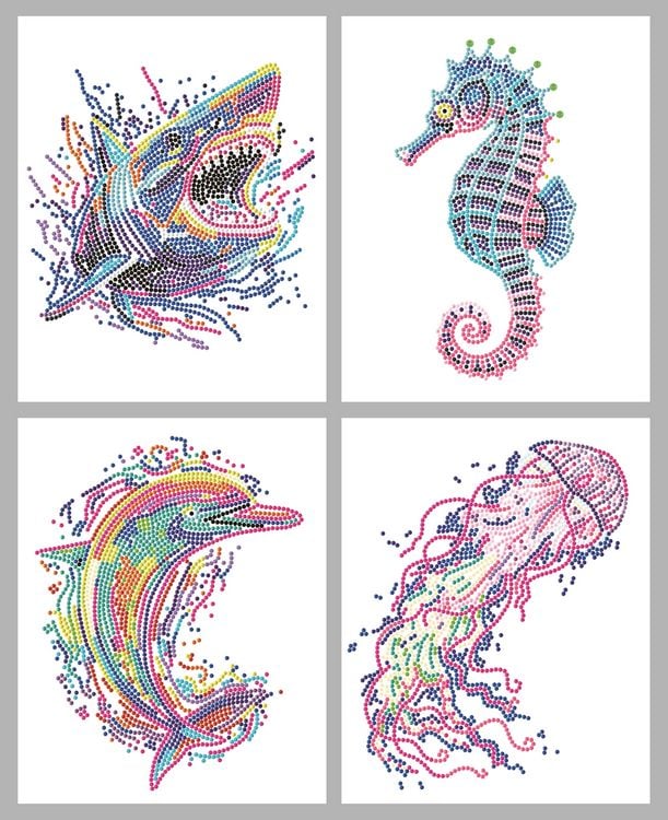 Produktbild: DOTZIES BY DIAMOND DOTZ - Diamond Painting Neon Meerestiere