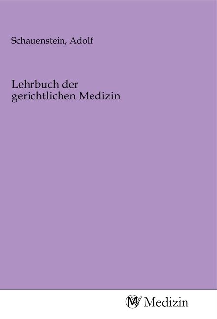 Produktbild: Lehrbuch der gerichtlichen Medizin