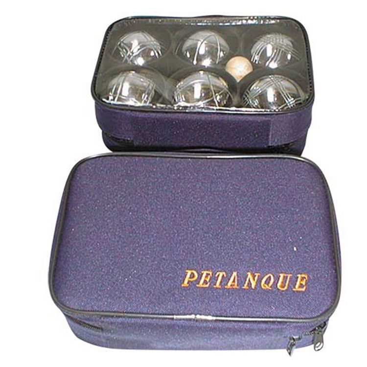 Produktbild: Boule Set Petanque mit Tasche lila/silber 10 Teile