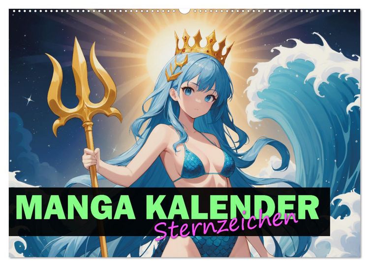 Produktbild: Manga Kalender Sternzeichen (Wandkalender 2026 DIN A2 quer), CALVENDO Monatskalender