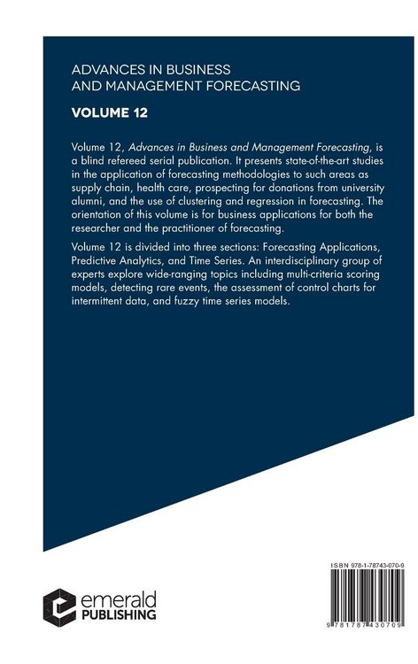 Produktbild: Advances in Business and Management Forecasting
