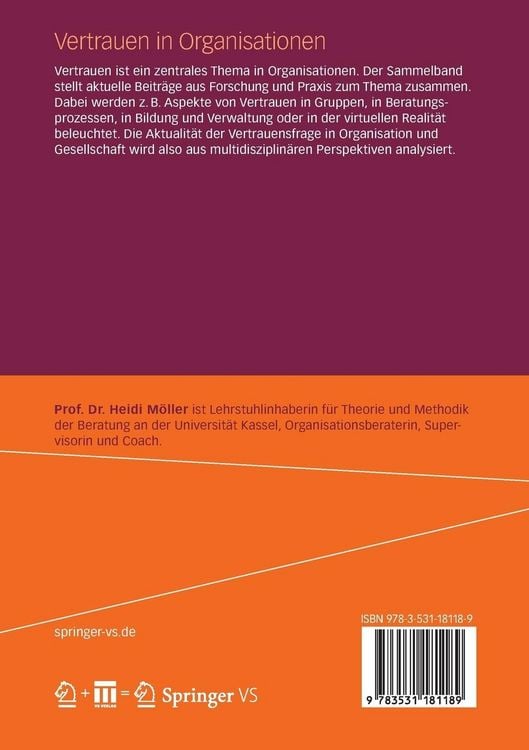 Produktbild: Vertrauen in Organisationen