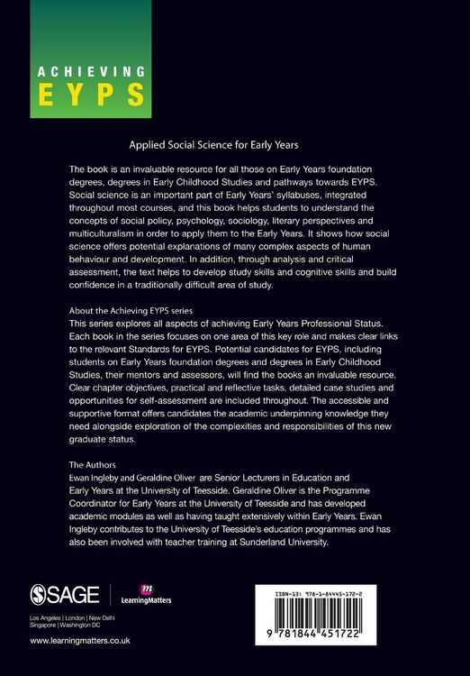 Produktbild: Applied Social Science for Early Years