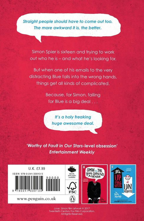 Produktbild: Simon vs. the Homo Sapiens Agenda. Love Simon. Film Tie-In
