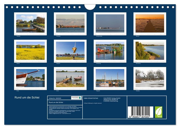 Produktbild: Rund um die Schlei (Wandkalender 2026 DIN A4 quer), CALVENDO Monatskalender