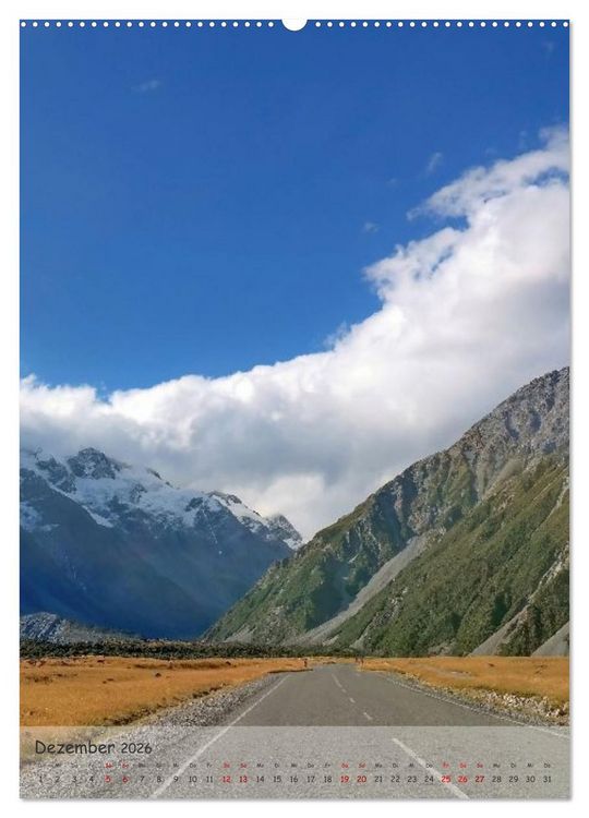 Produktbild: Neuseeland &ndash; Unterwegs auf der S&uuml;dinsel (Wandkalender 2026 DIN A2 hoch), CALVENDO Monatskalender