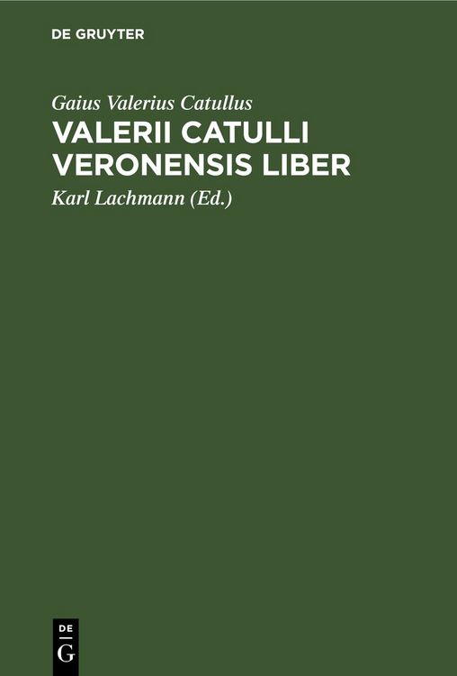 Produktbild: Valerii Catulli Veronensis liber