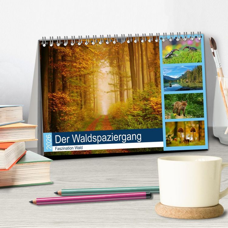 Produktbild: Der Waldspaziergang (Tischkalender 2026 DIN A5 quer), CALVENDO Monatskalender