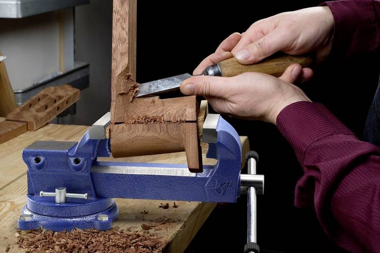 Produktbild: TOOLCRAFT Schraubstock TO-10398732 Backenbreite: 125 mm Spann-Weite (max.): 150 mm