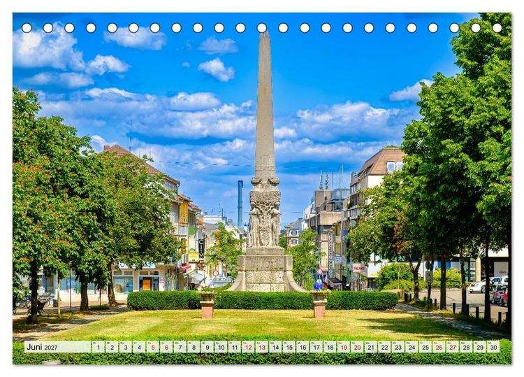 Produktbild: Ein Blick auf Darmstadt in Farbe (Tischkalender 2027 DIN A5 quer), CALVENDO Monatskalender