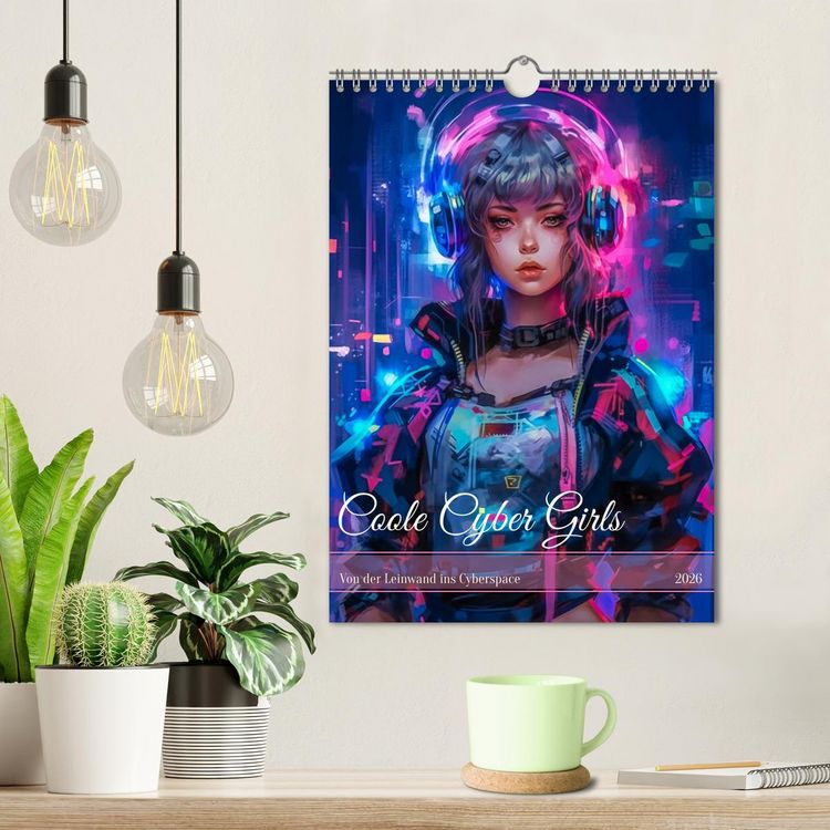 Produktbild: Coole Cyber Girls (Wandkalender 2026 DIN A4 hoch), CALVENDO Monatskalender