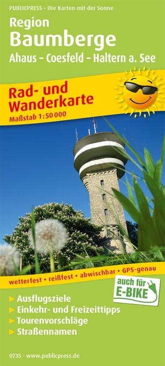 Produktbild: Region Baumberge, Ahaus - Coesfeld - Haltern a. See 1:50 000