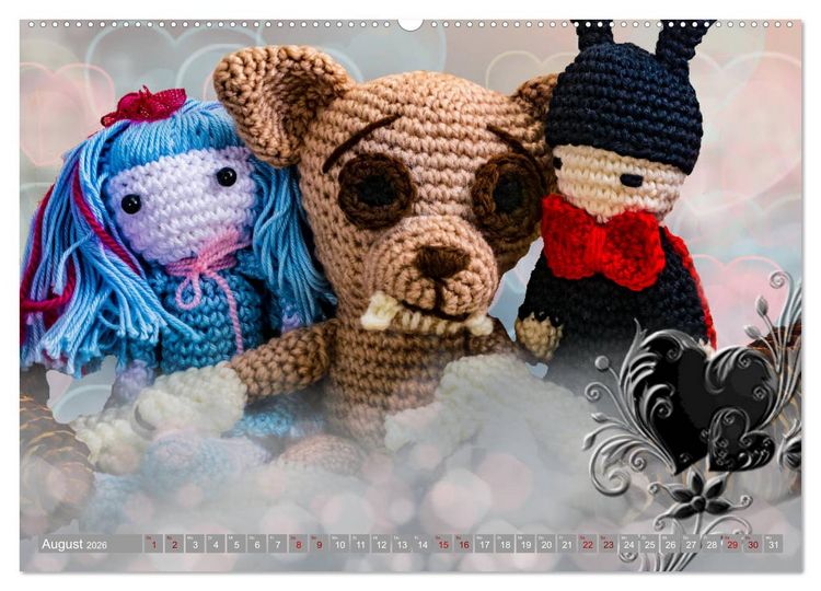 Produktbild: Amigurumi - Die geh&auml;kelte Welt (hochwertiger Premium Wandkalender 2026 DIN A2 quer), Kunstdruck in Hochglanz