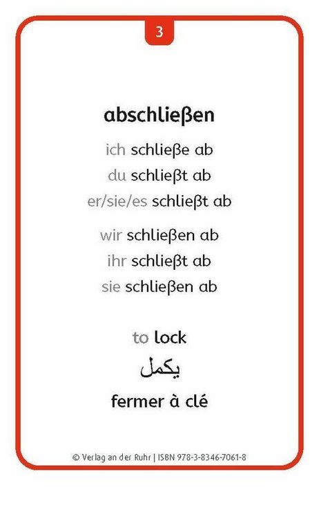 Produktbild: Verben: Set 2 - Deutsch, Englisch, Franz&ouml;sisch und Arabisch