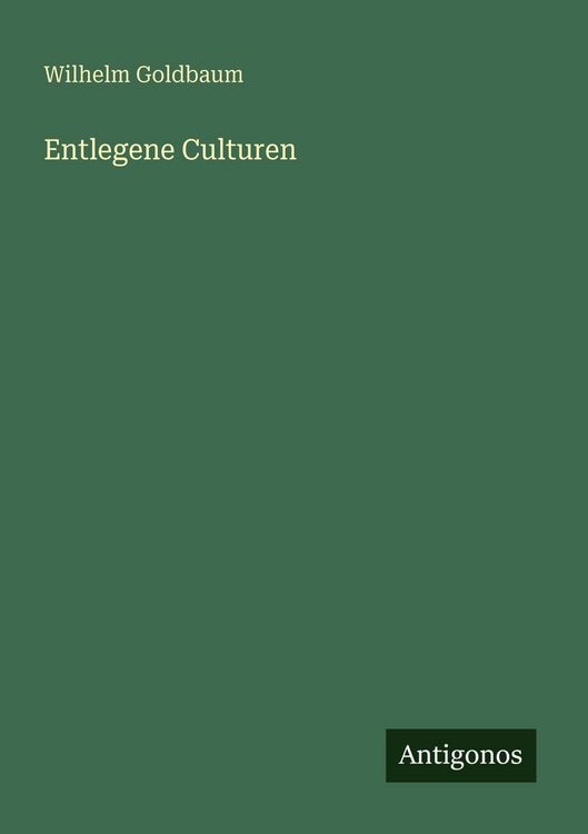 Produktbild: Entlegene Culturen