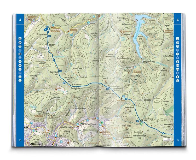 Produktbild: KOMPASS Wanderf&uuml;hrer Rennsteig, 10 Etappen