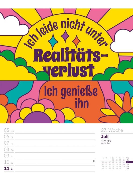 Produktbild: Klartext Spr&uuml;chekalender Wochenplaner 2027