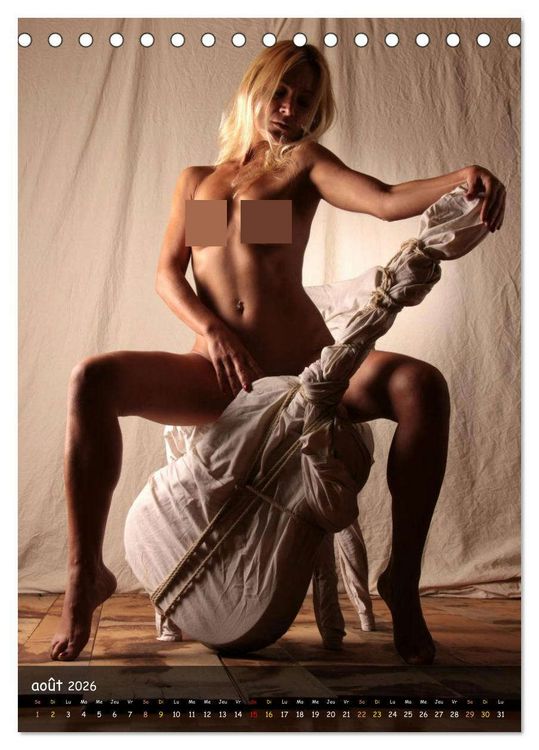 Produktbild: Beaut&eacute;s blondes nues (Calendrier de bureau 2026 DIN A5 horizontal), CALVENDO calendrier mensuel