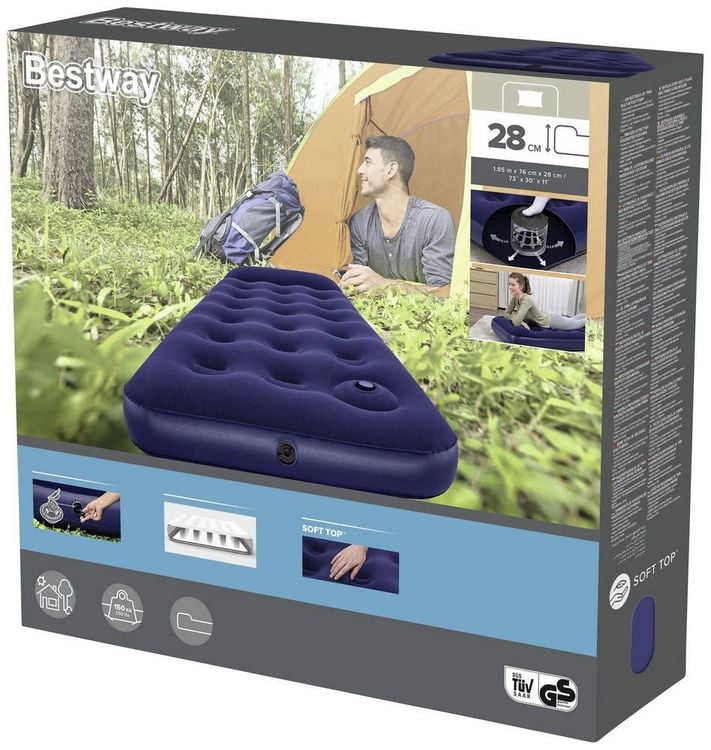 Produktbild: Bestway 67223 Luftbett (L x B x H) 185 x 76 x 28cm K&ouml;nigs-Blau