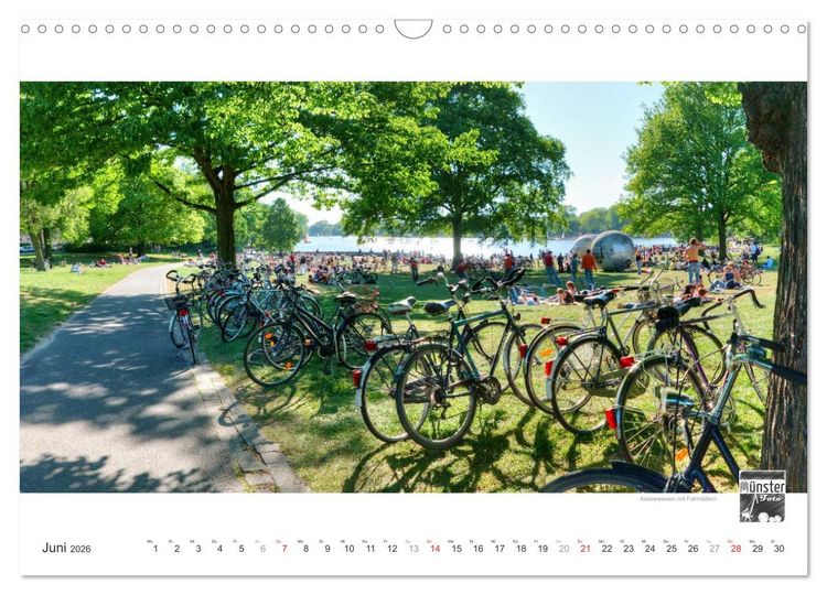 Produktbild: M&Uuml;NSTER :: Ansichten einer lebenswerten Stadt (Wandkalender 2026 DIN A3 quer), CALVENDO Monatskalender