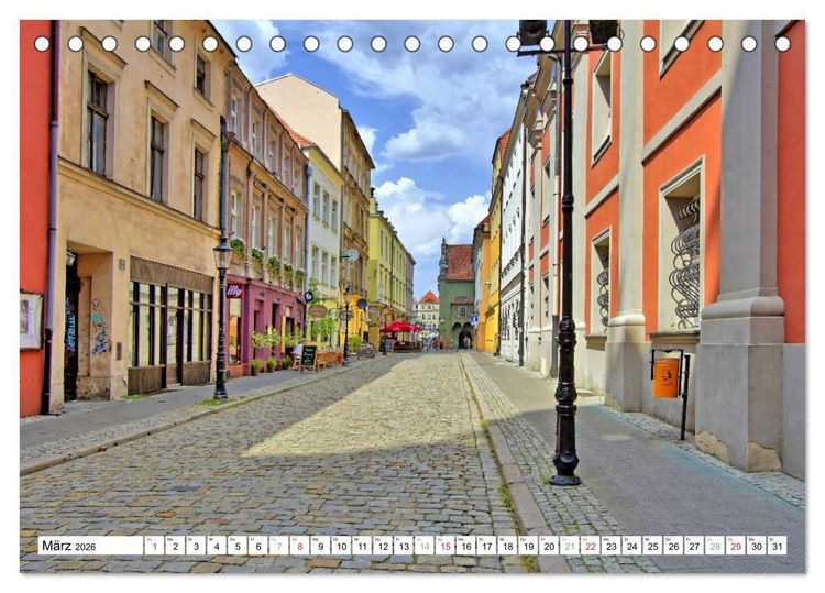Produktbild: Posen Poznan - Bunte und strahlende Akzente (Tischkalender 2026 DIN A5 quer), CALVENDO Monatskalender