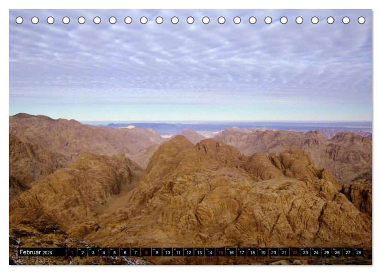 Produktbild: Sinai - Landschaft aus Fels und Sand (Tischkalender 2026 DIN A5 quer), CALVENDO Monatskalender