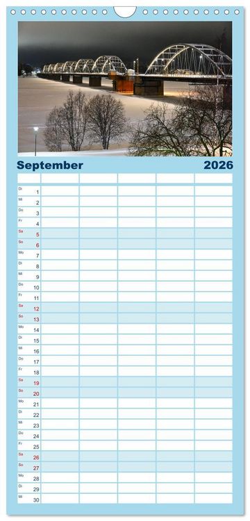 Produktbild: Familienplaner 2026 - Lulea - Wintertraum in Schwedisch Lappland mit 5 Spalten (Wandkalender, 21 x 45 cm) CALVENDO
