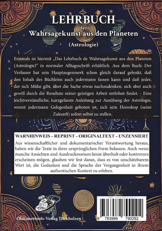 Produktbild: LEHRBUCH der Wahrsagekunst aus den Planeten (Astrologie)