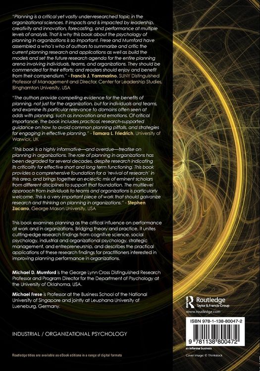 Produktbild: The Psychology of Planning in Organizations