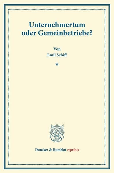 Produktbild: Unternehmertum oder Gemeinbetriebe?
