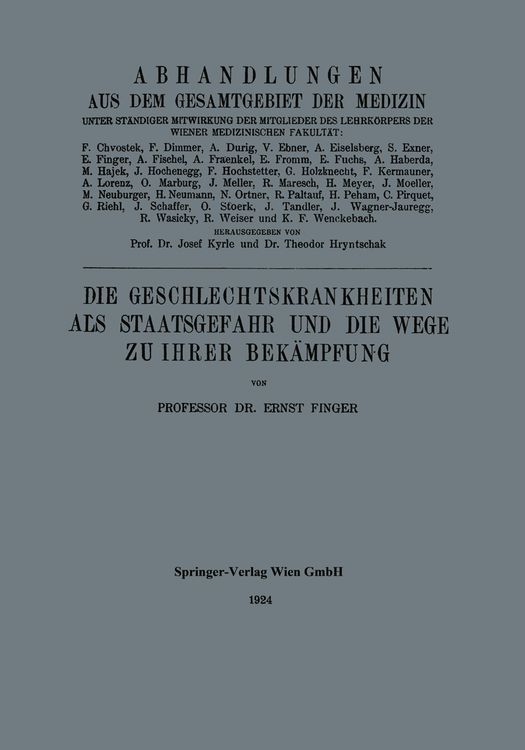 Produktbild: Die Geschlechtskrankheiten als Staatsgefahr und die Wege zu ihrer Bek&auml;mpfung