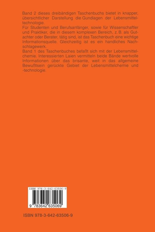 Produktbild: Taschenbuch f&uuml;r Lebensmittelchemiker und -technologen