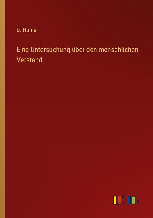 Produktbild: Eine Untersuchung &uuml;ber den menschlichen Verstand