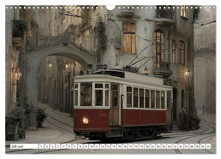 Produktbild: Stra&szlig;enbahnen - Pulsadern der Stadt (Wandkalender 2026 DIN A3 quer), CALVENDO Monatskalender