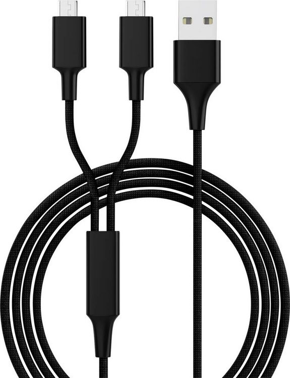 Produktbild: Smrter USB-Ladekabel USB 2.0 USB-A Stecker, USB-Micro-B Stecker 1.20 m Schwarz SMRTER_HYDRA_DUO_M_BK