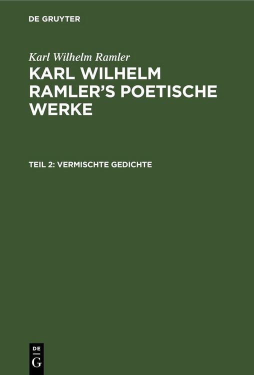 Produktbild: Vermischte Gedichte