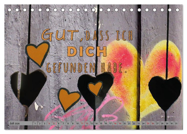 Produktbild: F&uuml;r meinen Lieblingsmenschen (Tischkalender 2026 DIN A5 quer), CALVENDO Monatskalender