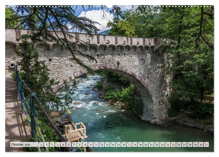 Produktbild: MERAN Idyllische Altstadt (hochwertiger Premium Wandkalender 2026 DIN A2 quer), Kunstdruck in Hochglanz