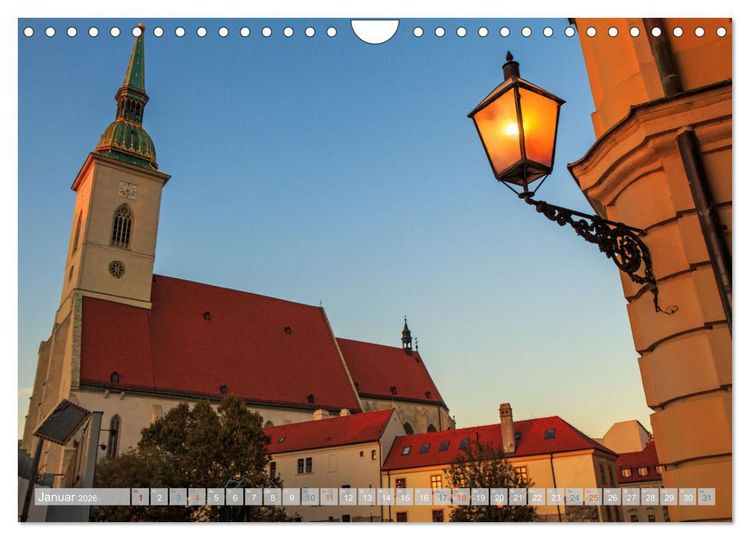 Produktbild: Zauberhaftes Bratislava - Entz&uuml;ckende Hauptstadt der Slowakai an der Donau (Wandkalender 2026 DIN A4 quer), CALVENDO Monatskalender