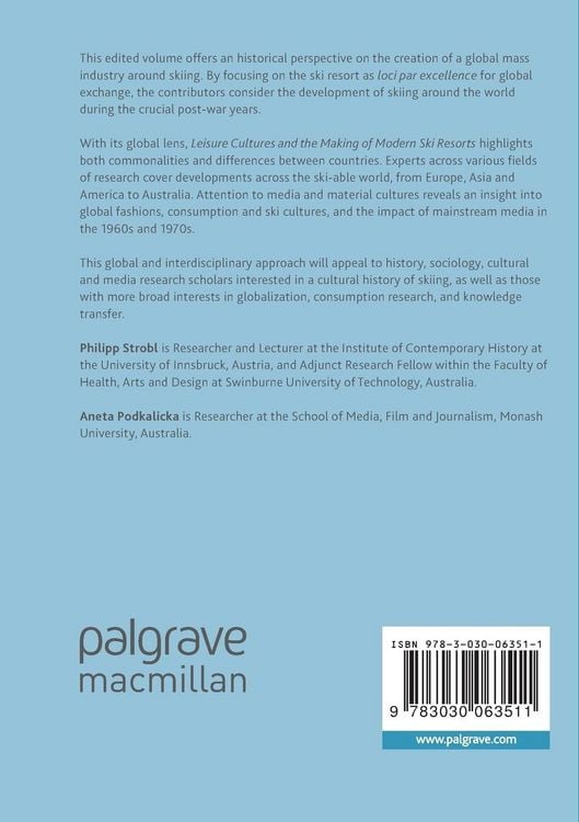 Produktbild: Leisure Cultures and the Making of Modern Ski Resorts
