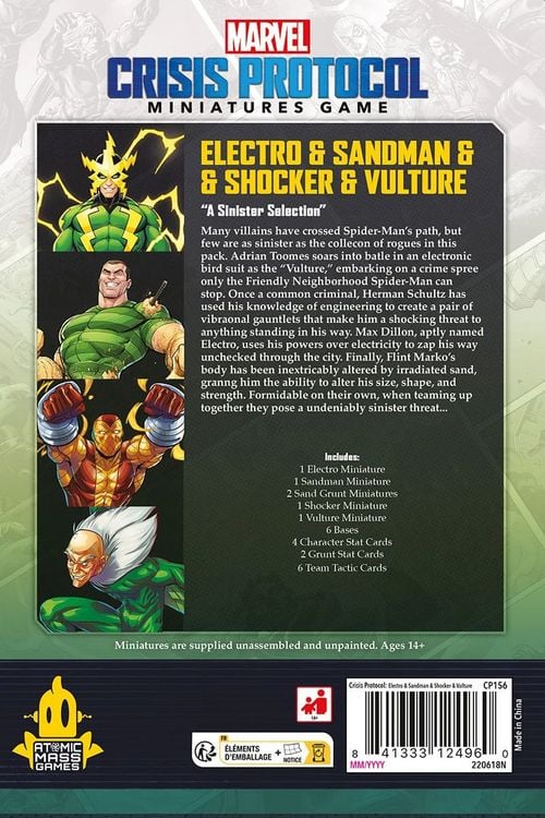 Produktbild: Marvel: Crisis Protocol Electro, Sandman, Shocker & Vulture