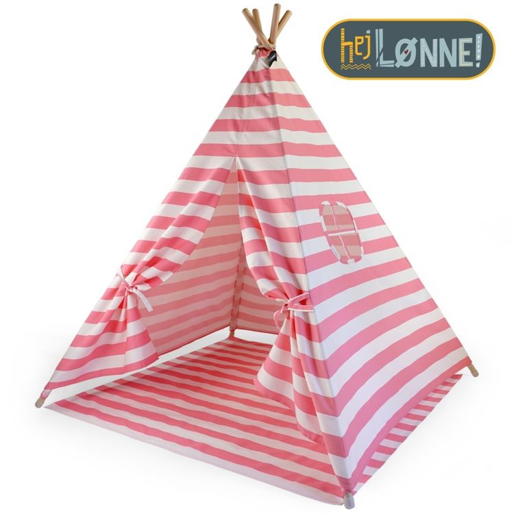 Hej Lnne Tipi Zelt fr Kinder (rosa, gestreift) kaufen