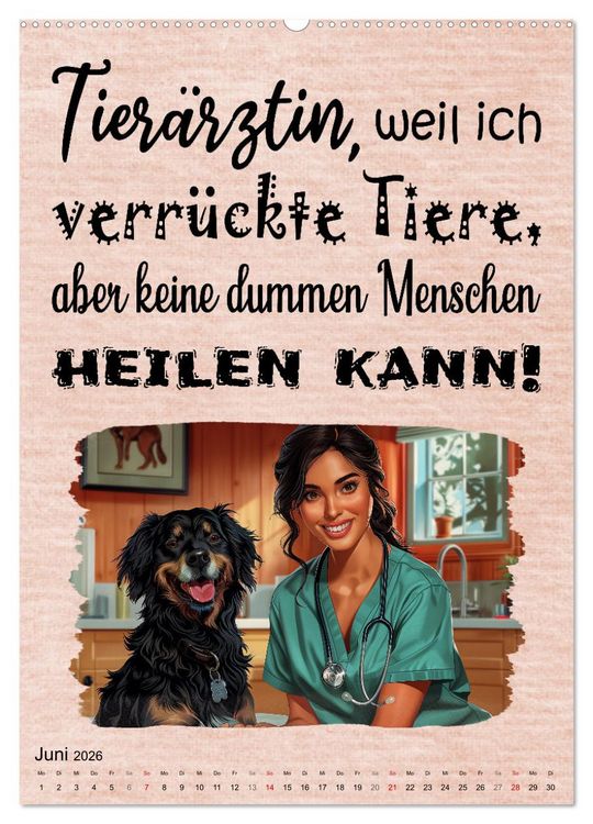 Produktbild: Tierarztspr&uuml;che (hochwertiger Premium Wandkalender 2026 DIN A2 hoch), Kunstdruck in Hochglanz