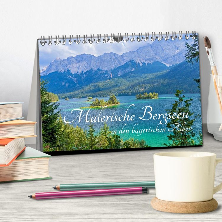 Produktbild: Malerische Bergseen in den bayerischen Alpen (Tischkalender 2027 DIN A5 quer), CALVENDO Monatskalender