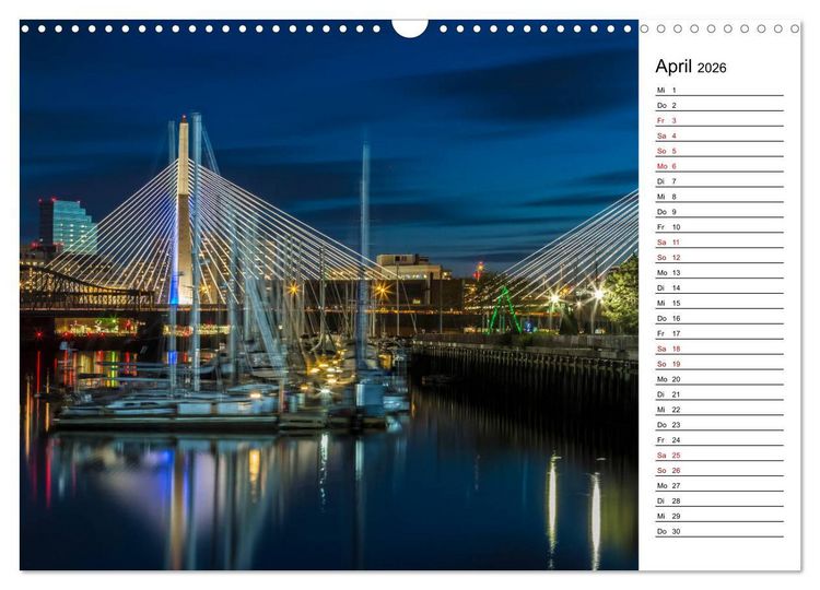Produktbild: Stadtansichten aus Boston (Wandkalender 2026 DIN A3 quer), CALVENDO Monatskalender