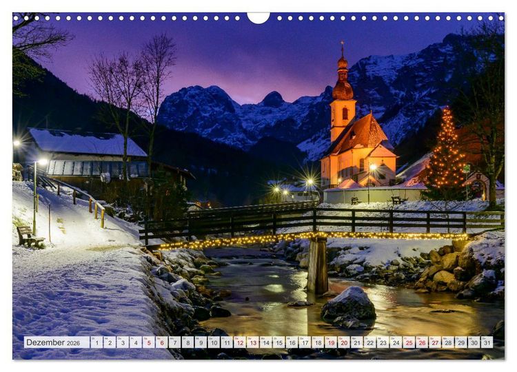 Produktbild: Oberbayerische Ansichten - Unterwegs zwischen Watzmann und Chiemsee (Wandkalender 2026 DIN A3 quer), CALVENDO Monatskalender