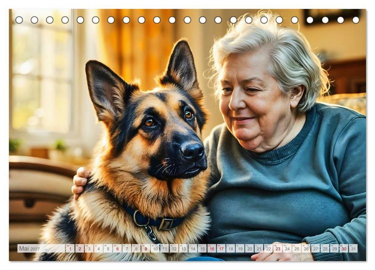Produktbild: Sch&auml;ferhund 24/7 - Keine Pause f&uuml;r echte Helden (Tischkalender 2027 DIN A5 quer), CALVENDO Monatskalender